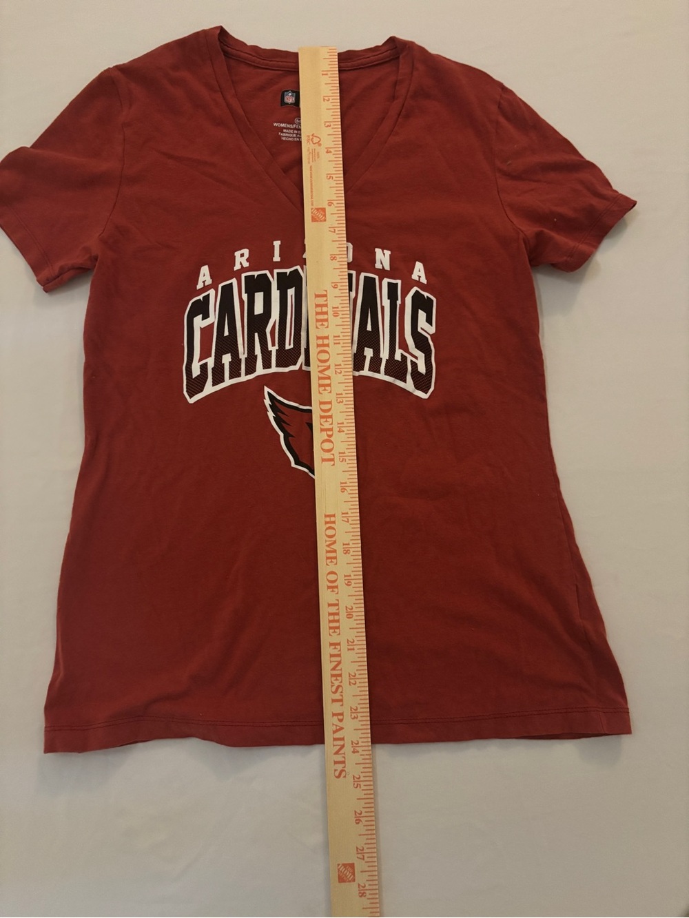 NFL Women's Red Team Apparel Shirt Women’s Small Arizona Cardinals V Neck - Picture 10 of 16